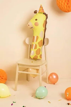 Foil balloon - Number 1 - Giraffe - 42 x 90 cm - 1 pc.