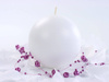 Ball Candle - Matte - White - 8cm - 1 piece