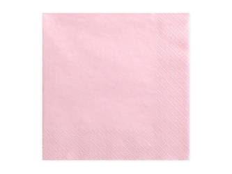 Paper napkins - Light pink - 33x33cm - 20 pieces