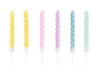 Birthday candles - Pastel - Twisted - 8.5 cm