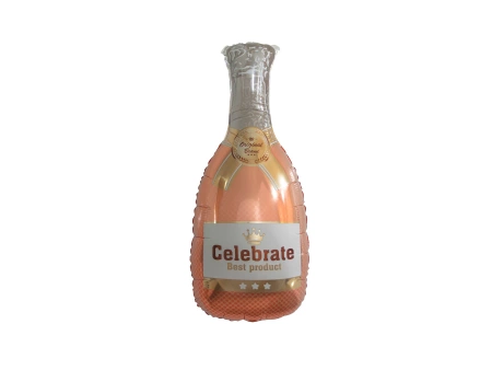 Rose Champagne Bottle Foil Balloon - 44 x 91 cm