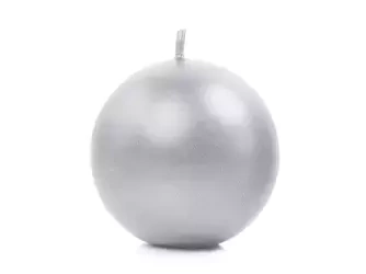 Candle Ball - Silver - 6 cm - 10 pieces