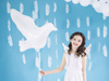 Foil balloon - Dove - White - 77 x 66 cm