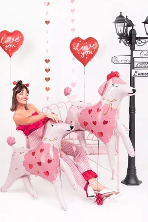 Foil Heart Balloon - I Love You - 45 cm - Red