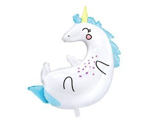 Foil balloon - Unicorn - White - 70 x 75 cm