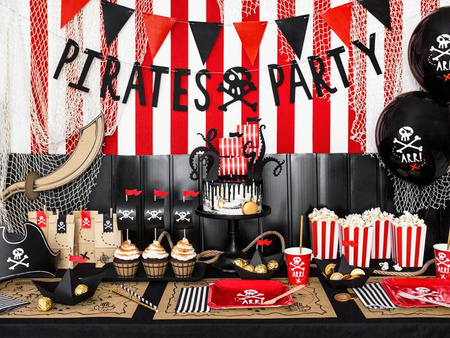 Party Banner - Pirates Party - Black - 14 x 100 cm