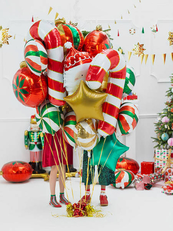 Christmas foil balloon Bombka - 45 x 45 cm