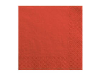 Three-layer napkins - Red - 33x33cm - 20pcs.