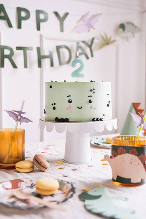 Birthday candle - Number 2 - mint - 5,5cm - 1pc.