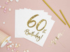 Paper napkins - 60th Birthday! - White - 33x33cm - 20 pieces