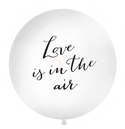 Latex balloon 1m - Round - White - Love is in the air