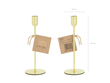 Candleholder - Gold - Single - 22 cm