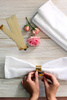 Paper napkin rings - Gold - 10 pcs.