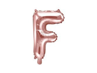 Foil balloon - Letter "F" - Pink Gold - 35 cm