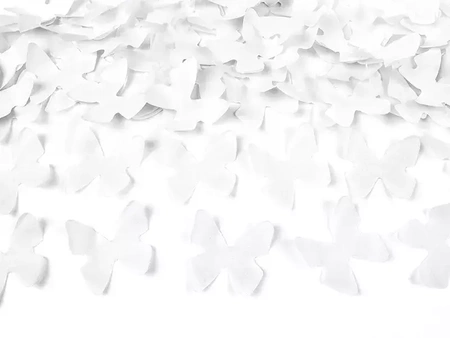 Confetti Tube - Butterflies - White - 60cm