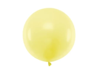 Latex Balloon 60cm - Round - Pastel Light Yellow