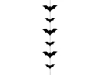 Garland - Bats - Black - 150 cm