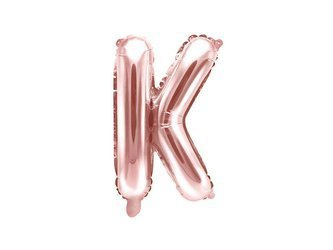 Foil balloon - Letter "K" - Pink Gold - 35 cm