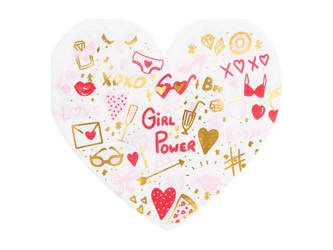 Paper napkins - Heart - Mix - 16x15cm - 20 pieces