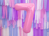 Foil balloon - Number "7" - Pink - 86cm 