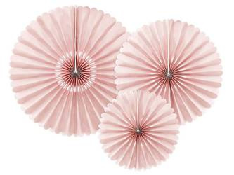 Decorative rosettes - dirty pink - 3 pcs.