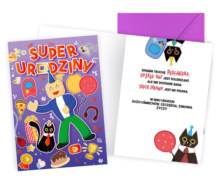 Greeting card - Super birthday - Mix