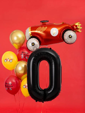 Foil balloon - Number "0" - Black - 86 cm