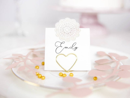 Vignette stands Hearts - 2,5 cm - gold - 10 pcs.