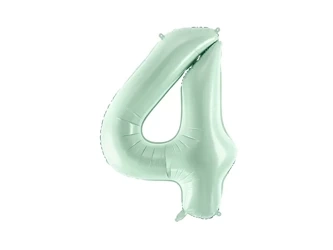 Foil balloon - Number 4 - Light green - 72cm