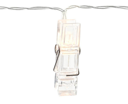 LED lights with buckles - Clear - 140cm