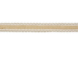 Decorative ribbon - Jute with lace - 4 x 500 cm