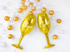 Foil balloon - Glass - Cheers - Gold - 28 x 80 cm