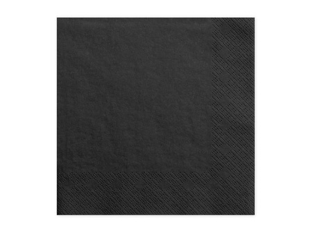 Paper napkins - Black - 33x33cm - 20 pieces