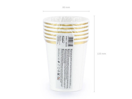 Paper cups - White - 260ml - 6 pieces