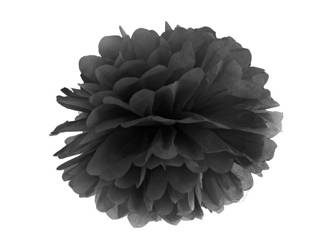 Tissue paper pompom - Black - 25 cm - 1 pc.