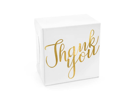 Cake boxes - Thank You - Gold - 14 x 8.5 x 14 cm - 10 pcs.