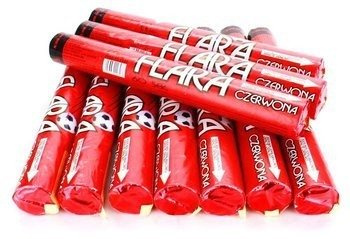 KIT of 10 x FLARA - Red with white smoke - Fuse- ZX8020 - Surex