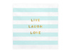 Paper napkins - Live Laugh Love - Light blue - 20 pieces