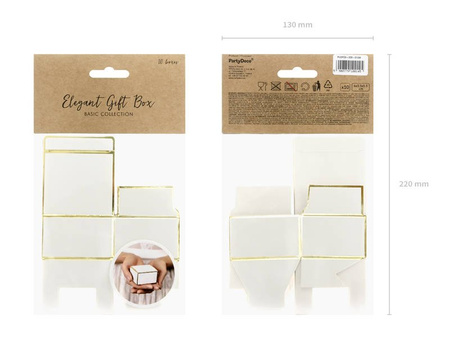 Gift boxes - Gold edges - 6 x 3.5 x 5.5 cm - 10 pieces