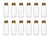 Glass bottles with cork - 7,5 cm - 12 pcs.