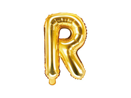 Foil balloon - Letter "R" - Gold - 35 cm