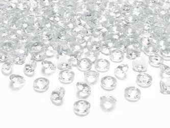 Diamond confetti - Clear - 12mm - 100 pieces