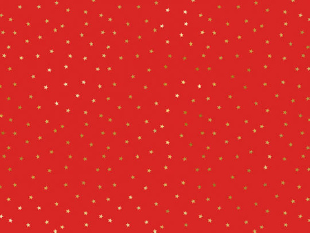 Wrapping paper - Red with stars - 70x200cm