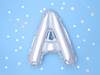 Foil balloon - Letter "A" - Silver - 35 cm