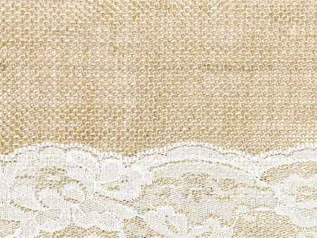 Table runner - Jute with lace - 0.28 x 2.75 m