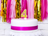 Birthday candle - Number 4 - Gold - 7 cm