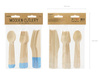 Wooden Cutlery - Light Blue - 16cm - 18 pieces