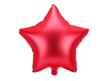 Foil balloon - Star - Red - Satin - 48 cm