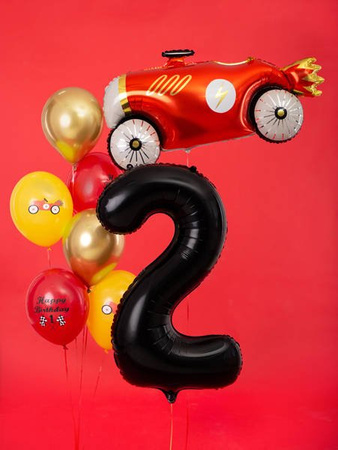 Foil balloon - Number "2" - Black - 86 cm