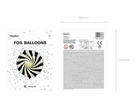 Foil balloon - Candy - Black - 35 cm